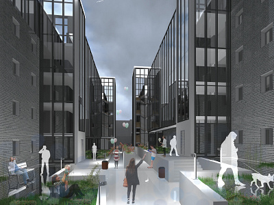 EXTERIOR RENDERING architecture city design rendering rici urbanplanning