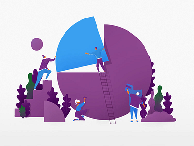 Funding Circle - Illustration animation blue business circle fintech illustration motion people redesign tech violet