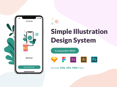 Simple Illustration Design System app design design system illustration mobile plants product shapes sketchapp ui vector