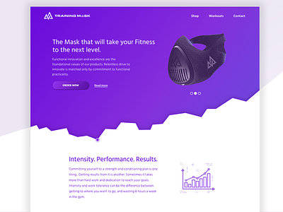 Training Mask Landing Page Concept