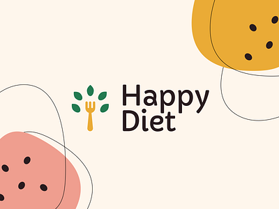 Happy Diet Logotype branding catering design food food catering foodcatering graphic design illustration logo logodesign logotype meal minimal vector