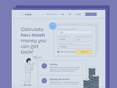 Frank bank banking banking webapp calculation coin colorful credit credit card currency design finance financial friendly swiss franc switzerland transaction ui webapp
