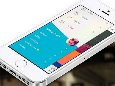 Menu Shopping Mall App apps interface ios iphone menu mobile navigation ui ux visual design
