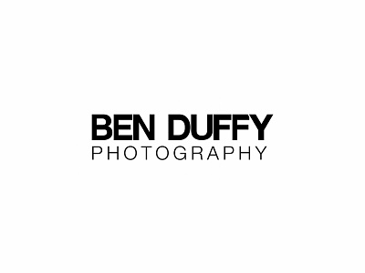 Ben Duffy Photography Logo branding clean design flat identity lettering logo minimal type vector