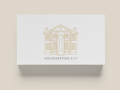 Housekeeping & co house id lineart logo work
