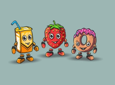 Fruits Characters cartoon character character character design characterdesign digital art dribbble fruit illustration fruit logo fruits character illustration procreate app