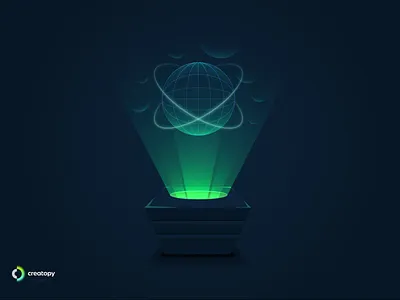 Creativity, Let it glow! behance creative creativity creativity glow digital art dribbble glow glowing holography illustration mystery box planets space vector illustration web