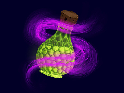 Magic potion bottle adobe sketch behance digital art dribbble game assets illustration magic potion potion bottle