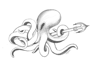 worrier octopus mascot adobe sketch cartoon character concept art concept design digital art dribbble illustration ipadpro mascot mascot design octopus octopus logo procreate app