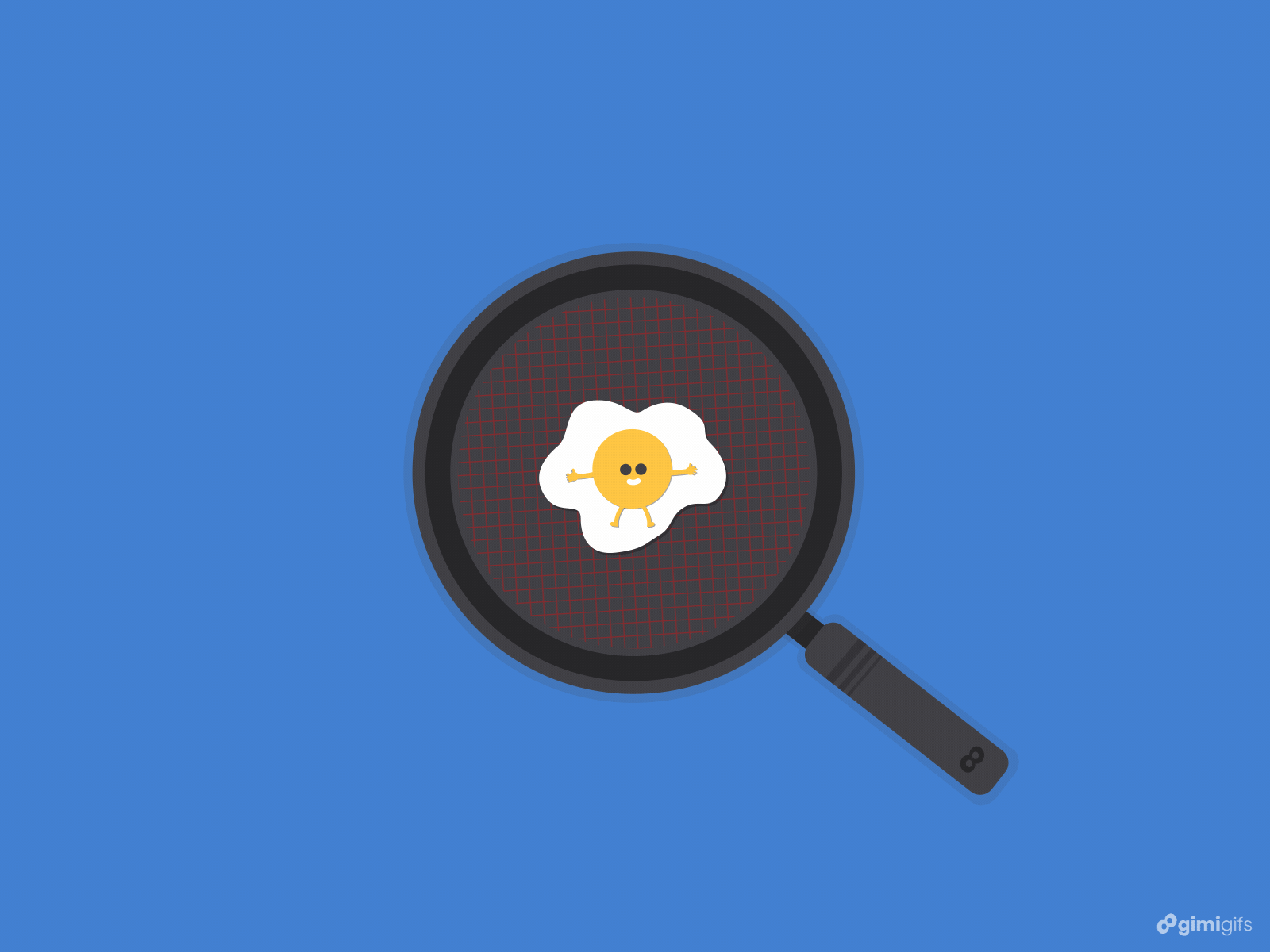 Fried Eggs GIF Animation 2danimation after effect animation flat gif gif animation gifs loop loopinggif loops