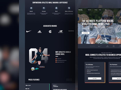 Designing the First Platform for College Athletes design development graphic design ui ux design website website design