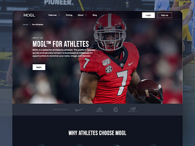 MOGL For Athletes design graphic design ui ux design website website design