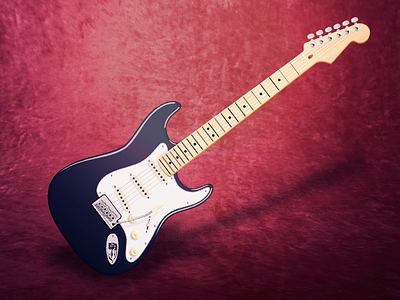 Fender Stratocaster electro fender for fun full vector gutar icon illustration instrument music strat stratocaster