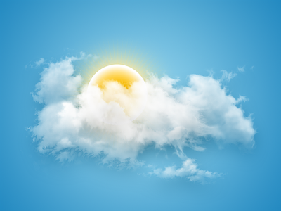 Icon for weather app [WIP] blue clouds icon icons illustration sun vector weather wip