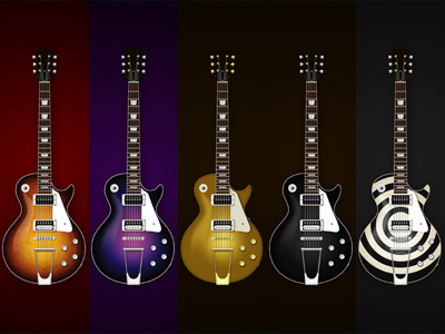 Gibson Les Paul gibson guitar icon illustration les paul purple sunburst texture vector