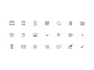 Simple outline icons icons outline small