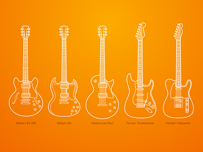 Iconic guitars guitar guitars icons pixel perfect sketch strat
