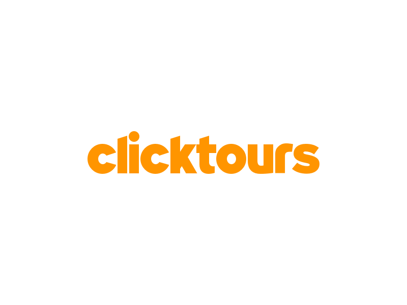 Logotype for clicktours construction font kerning logo