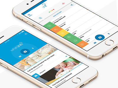Whatsinit? iOS and Android app - home and results app eatwell flat health ingredients material design ui ux