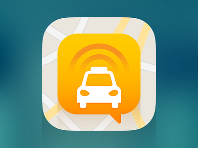 Taxi App Icon app flat icon ios taxi