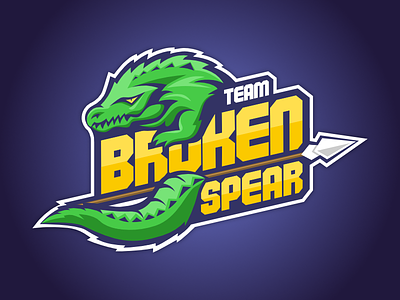 eSports Team Logo - Broken Spear Team affinity animal crocodile esports logo team