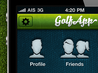 Golf App UI golf green ios iphone ui