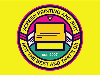 Screenprinting Badge badge design screenprint