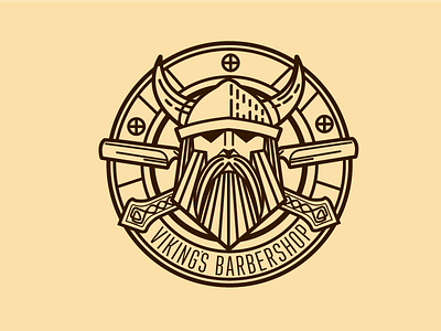 Vikings Barbershop barbershop design logo vector viking