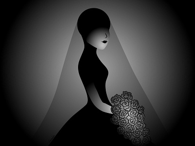 Bride in Black affinity designer characterart fantasy graphic design illustration vector