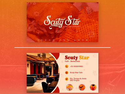 DISEÑO DE TARJETAS DE PRESENTACIÓN PARA SCUTY STAR branding design graphic design illustration typography vector