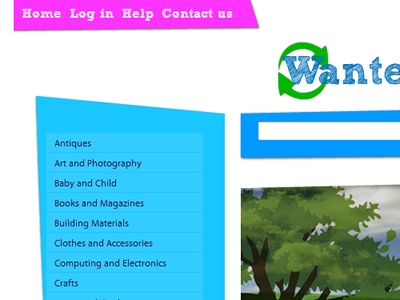 Home page design for... blue funky pink web