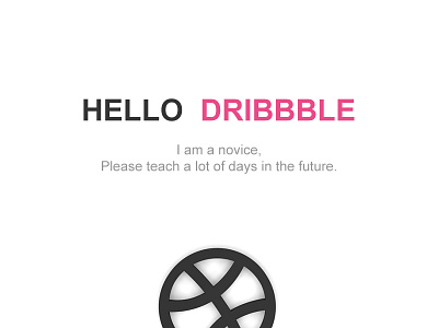 Hello Dribbble first show the