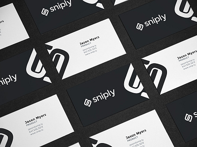 Sniply Cards business cards dark design logo s sniply typography