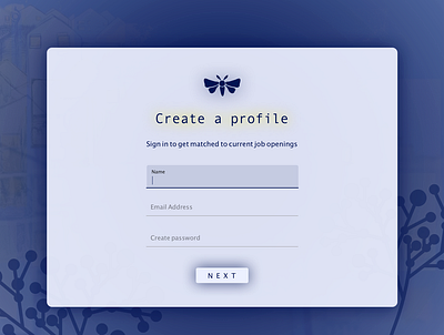 Job matching website design interface material ui moth nocturnal ui ui design uidesign web design website