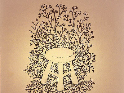 Sprouting stool illustration