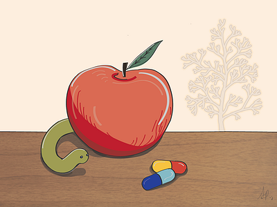 An apple a day... apple pills worm