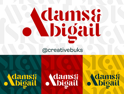 Adams & Abigail Wordmark branding dailylogochallenge graphic design logo typography wordmark