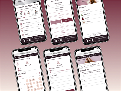 Salon Scheduling Website branding calendar iphone safari scheduler sketch ux website