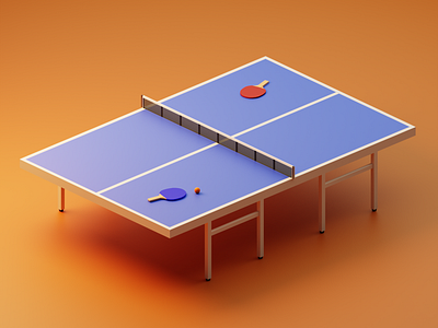 Ping Pong 3d illustration