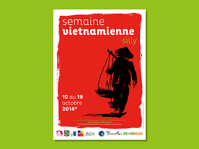 Semaine Vietnamienne Silly 2014 advertising brochure poster