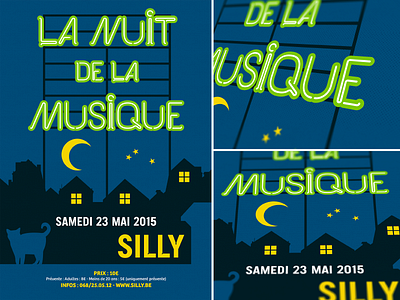 La Nuit de la Musique Silly 2015 advertising brochure poster
