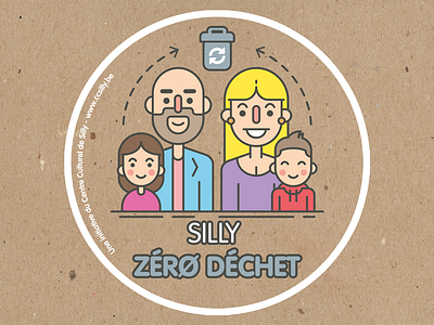 Silly Zéro Déchet advertising badge banner sticker