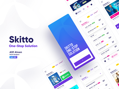 Skitto One-Stop Solution app art branding design icon illustration typography ui ux vector
