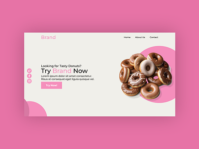 Donut Shop Landing Page branding graphic design logo ui