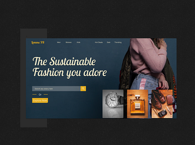Fashion Website Ecommerce design ecoomerce landing page movie branding shooping store ux website design