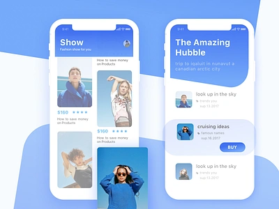 fashion show app fashion interface mock up ios11 iphonex pay photography shopping show store ui