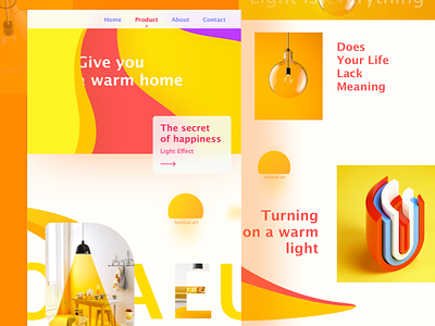 revel in it design glass homepage landing light page ui ux web webdesign website