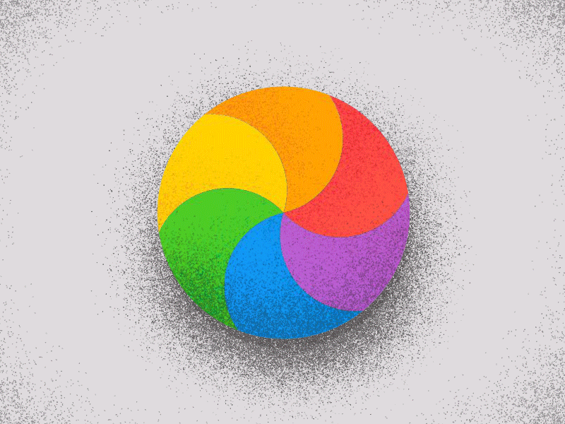 Mac OS spinner animation beachball colors gif grain grainy hypnose illustration macos spinner