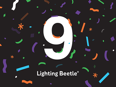9yrs of Lighting Beetle* 9th birthday design happy lightingbeetle nine studio ui ux
