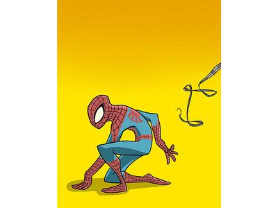Spiderman gradient illustration marvel spider man